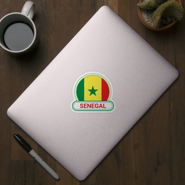 Senegal Country Badge - Senegal Flag by Yesteeyear